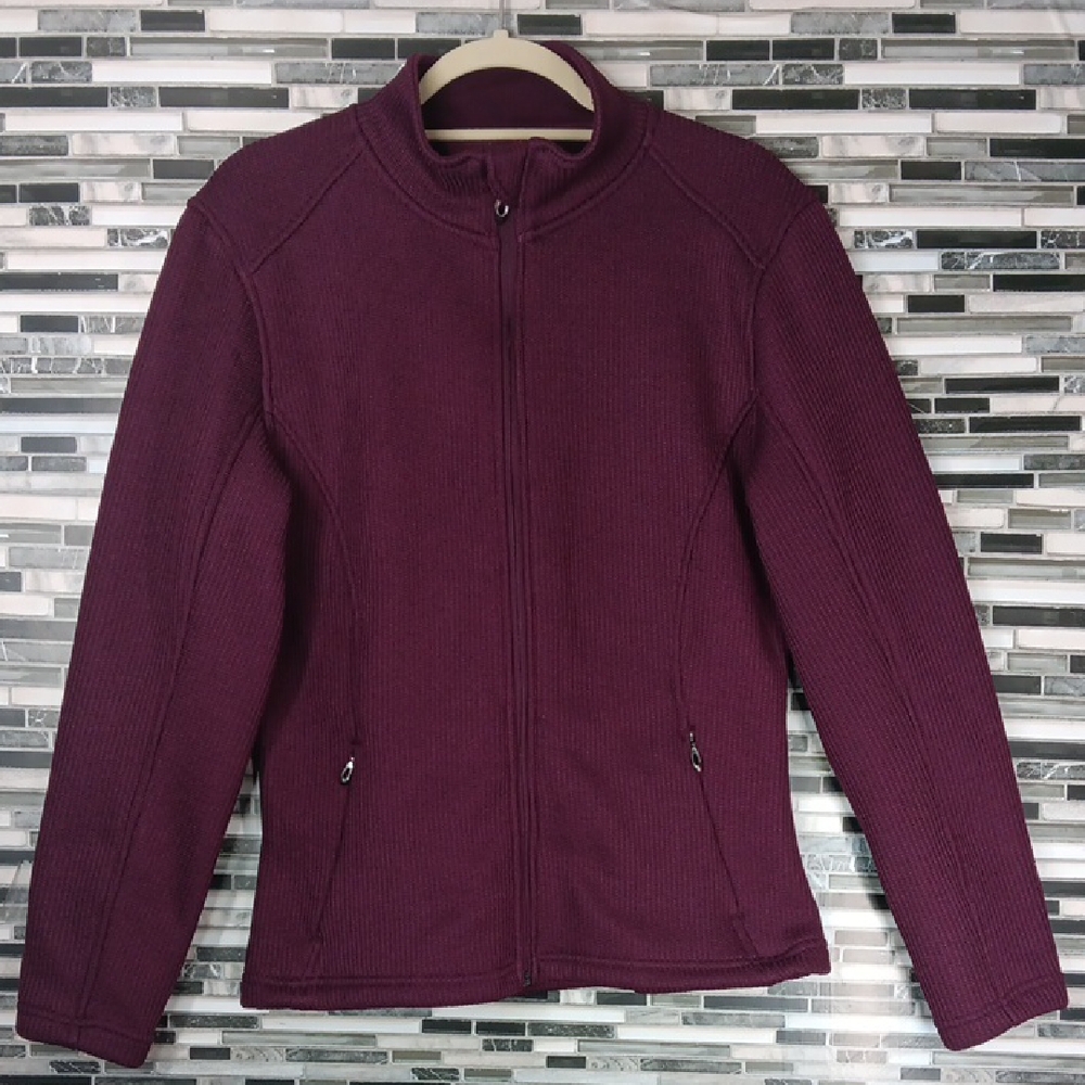 Polar King Women's Deep Purple Ski Jacket MR Medium Regular Full Zip Pockets